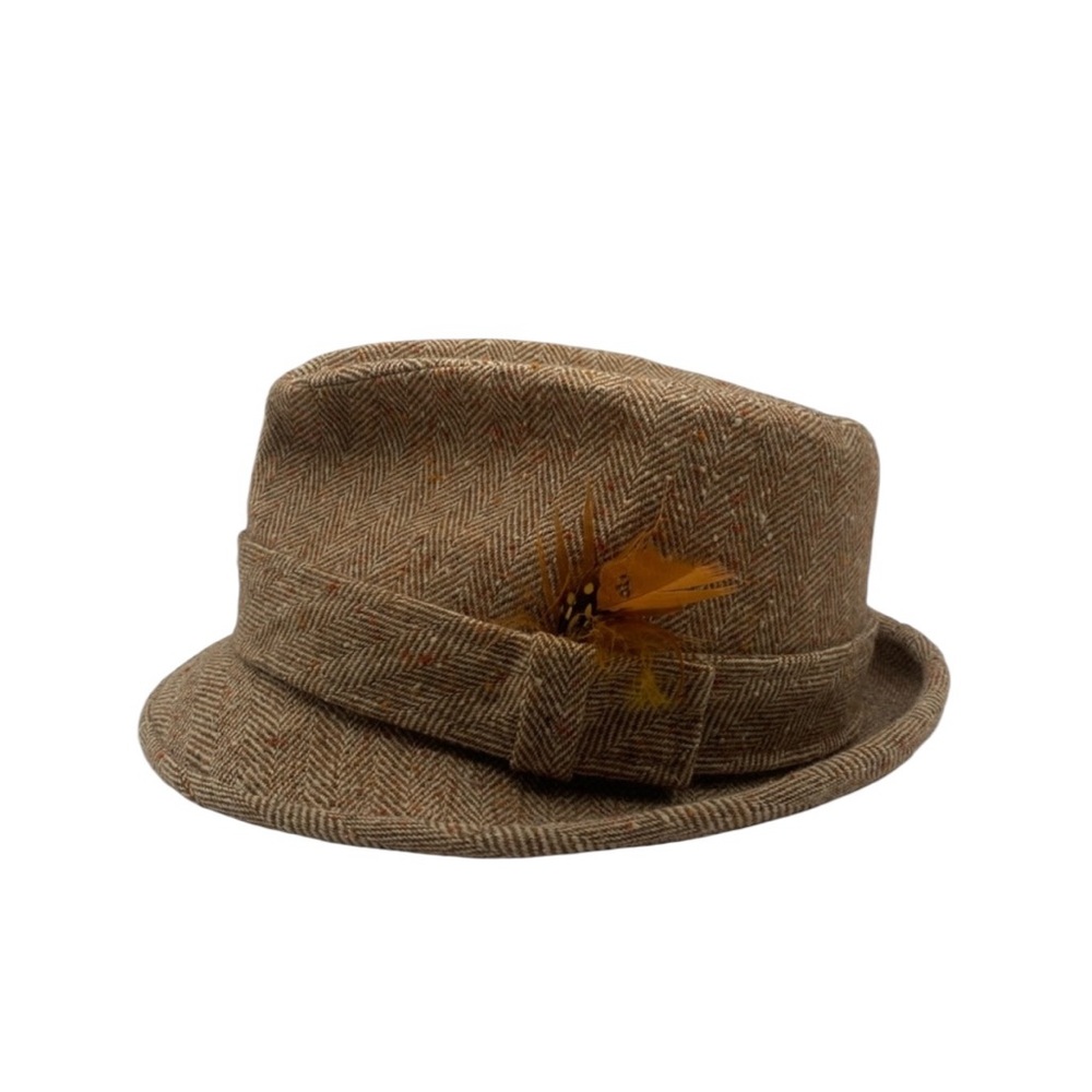Vintage Pendleton Fedora Trilby Hat Plaid 100% Virgin Wool - Men's Size 7 1/8